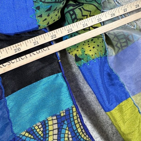 Marsh Landing Jacket Womens Medium Floral Embroidered Applique Patch Button up - Picture 12 of 15